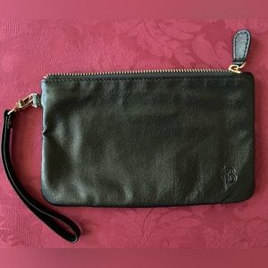 Handbag Butler Mighty PURSE charge on the go wristlet, black, leather, NWT